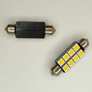 Festoon 42mm 8SMD White Pair